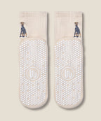 Crew Non Slip Grip Socks - Greyhound Oat