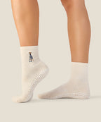 Crew Non Slip Grip Socks - Greyhound Oat