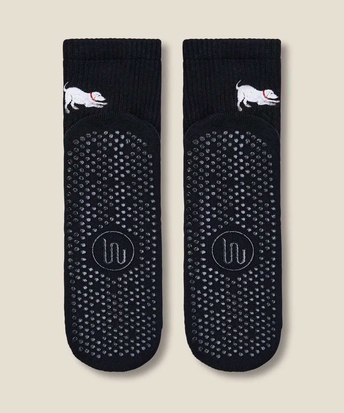 Crew Non Slip Grip Socks - Labrador Black