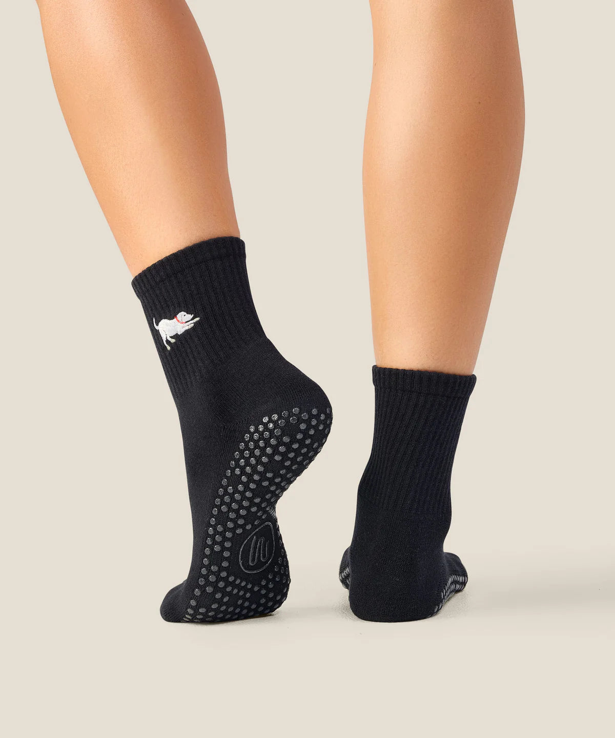 Crew Non Slip Grip Socks - Labrador Black