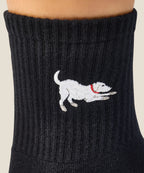 Crew Non Slip Grip Socks - Labrador Black