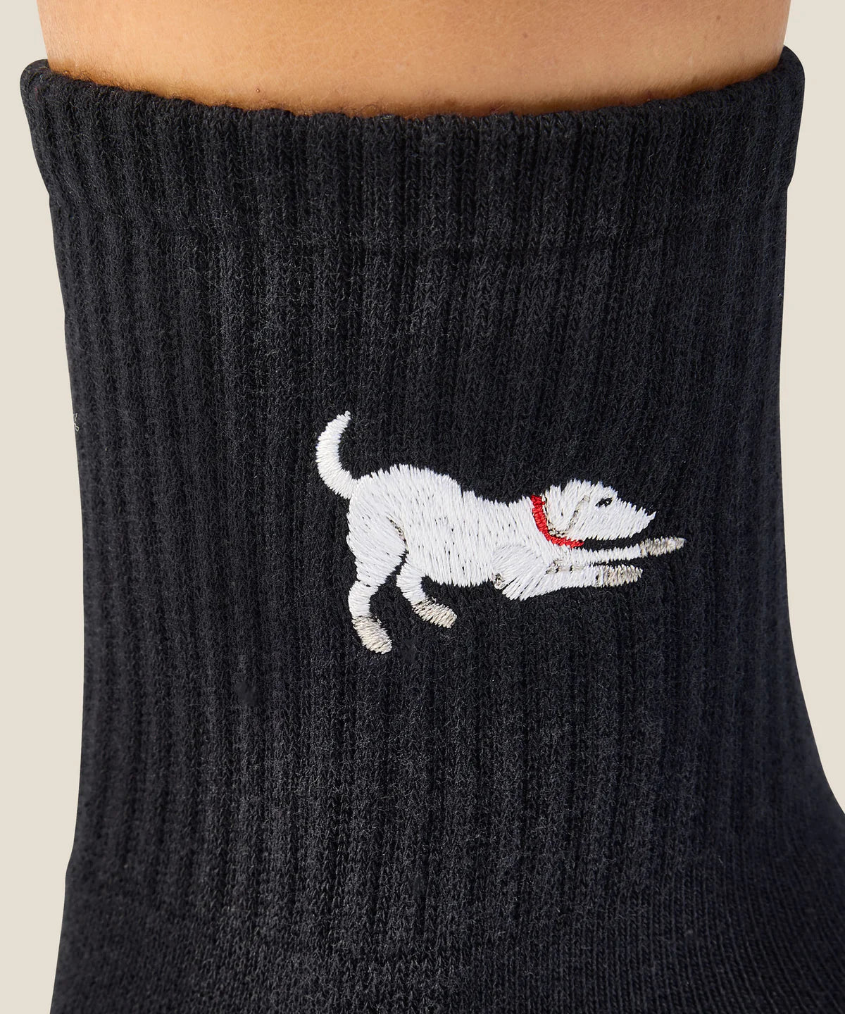 Crew Non Slip Grip Socks - Labrador Black
