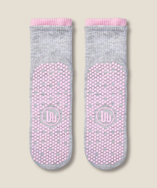 Crew Non Slip Grip Socks - Layer Grey