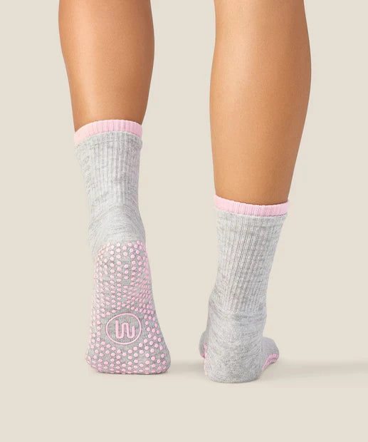 Crew Non Slip Grip Socks - Layer Grey