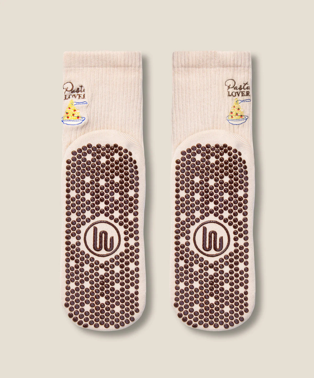 Crew Non Slip Grip Socks - Pasta Lover
