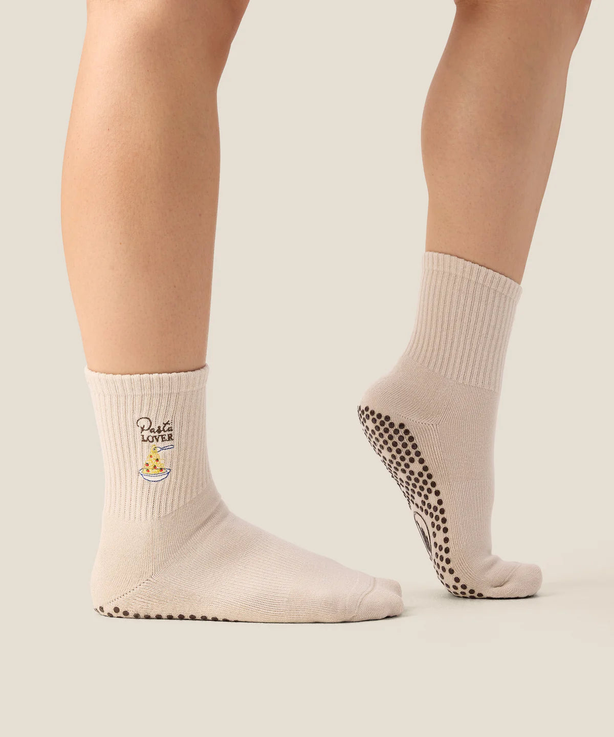 Crew Non Slip Grip Socks - Pasta Lover