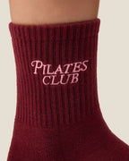 [MoveActive] Crew Non Slip Grip Socks - Pilates Club Cabernet