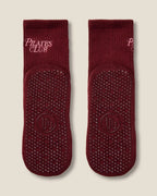 [MoveActive] Crew Non Slip Grip Socks - Pilates Club Cabernet