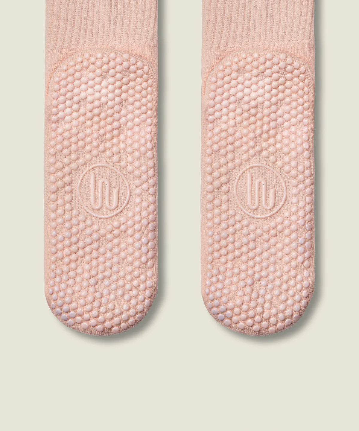 Crew Non Slip Grip Socks - Soft Pink