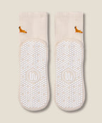 Crew Non Slip Grip Socks - Pug Oat