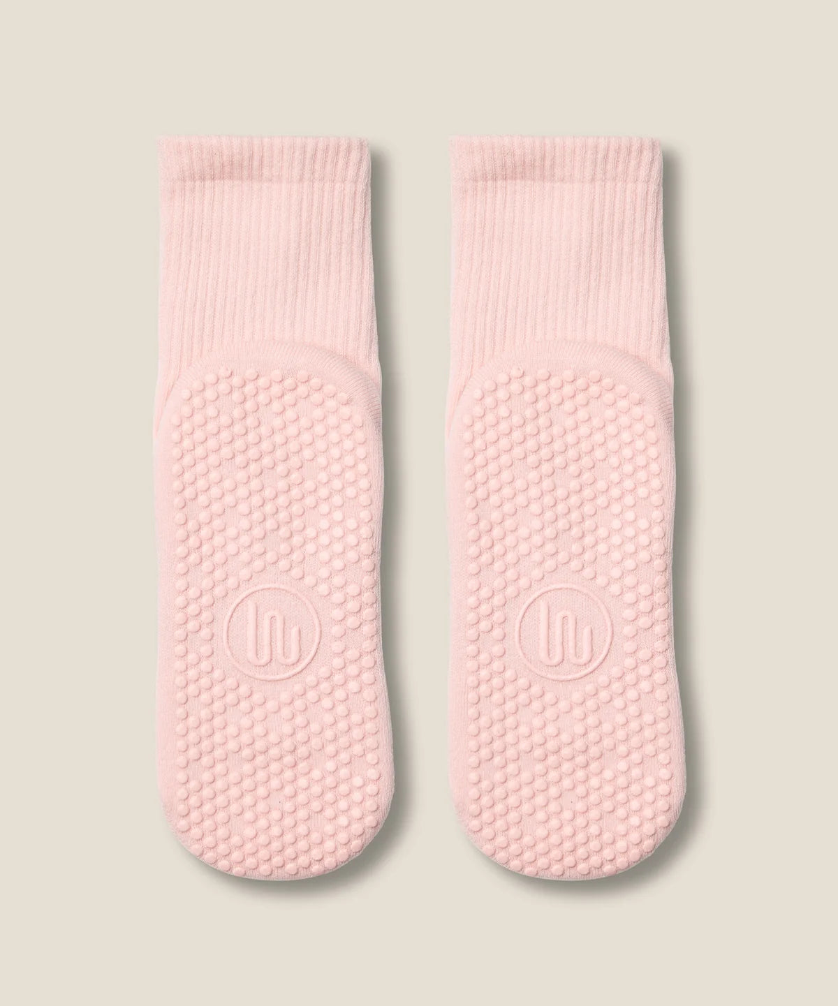 [MoveActive] Crew Non Slip Grip Socks - Sweet Pink