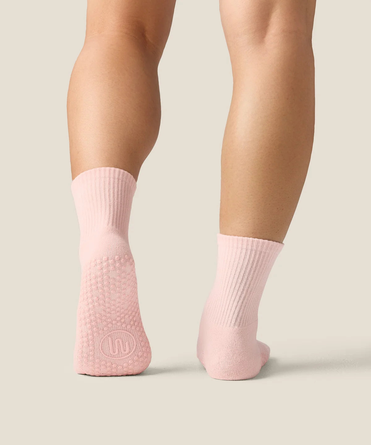 [MoveActive] Crew Non Slip Grip Socks - Sweet Pink