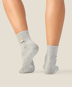 Crew Non Slip Grip Socks - Terrier Grey Marle