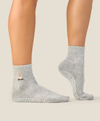 Crew Non Slip Grip Socks - Terrier Grey Marle