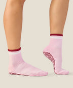 Crew Non Slip Grip Socks - Track Pink