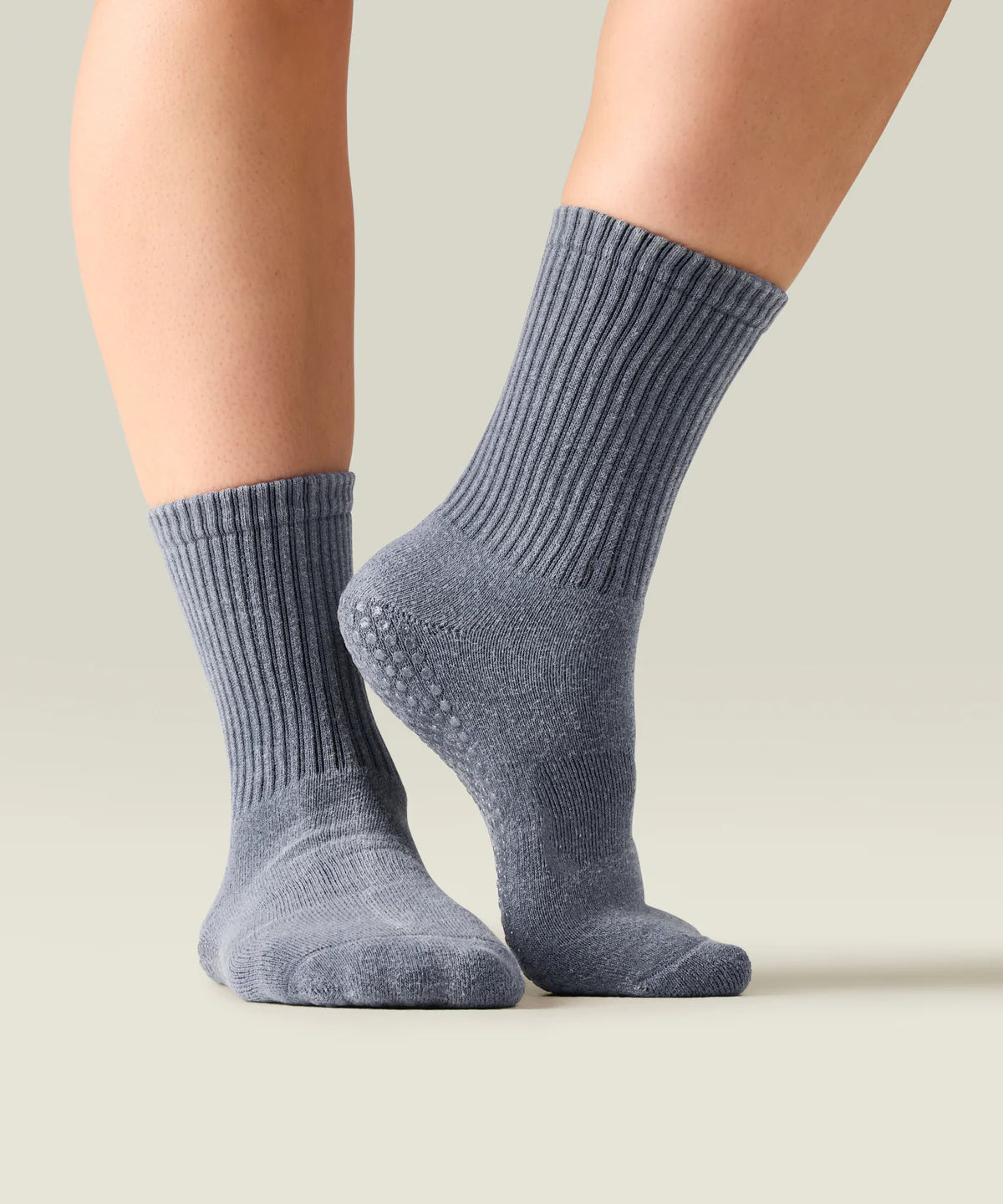 Crew Non Slip Grip Socks - Dusty Denim
