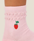 [MoveActive] Crew Non Slip Grip Socks - Raspberry Ruffle Pink