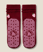 [MoveActive] Crew Non Slip Grip Socks - Strawberry Ruffle Ruby