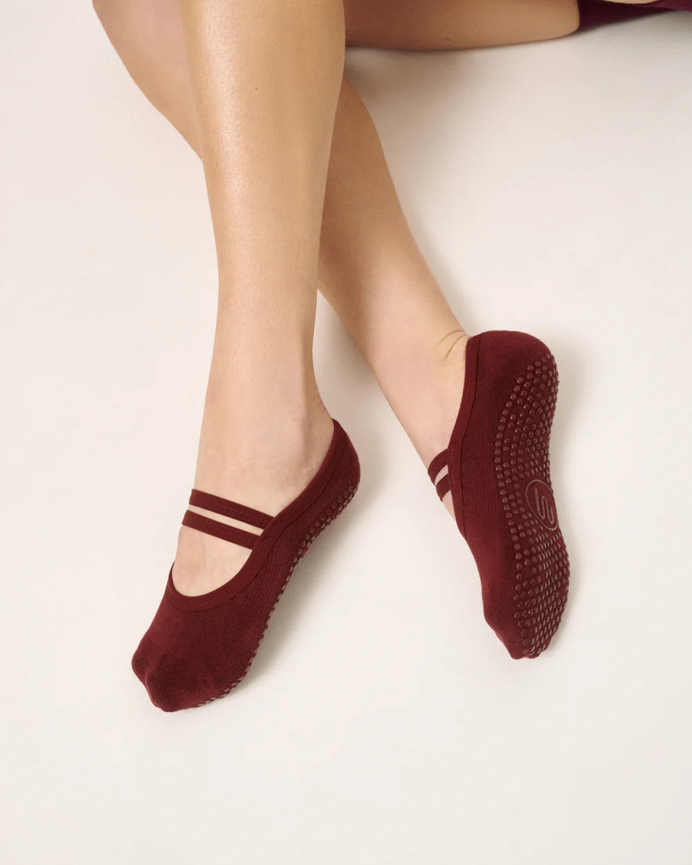 [MoveActive] Ballet Non Slip Grip Socks - Cabernet