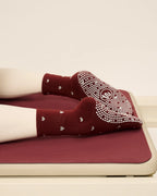 [MoveActive] Crew Non Slip Grip Socks - Love Me Cabernet