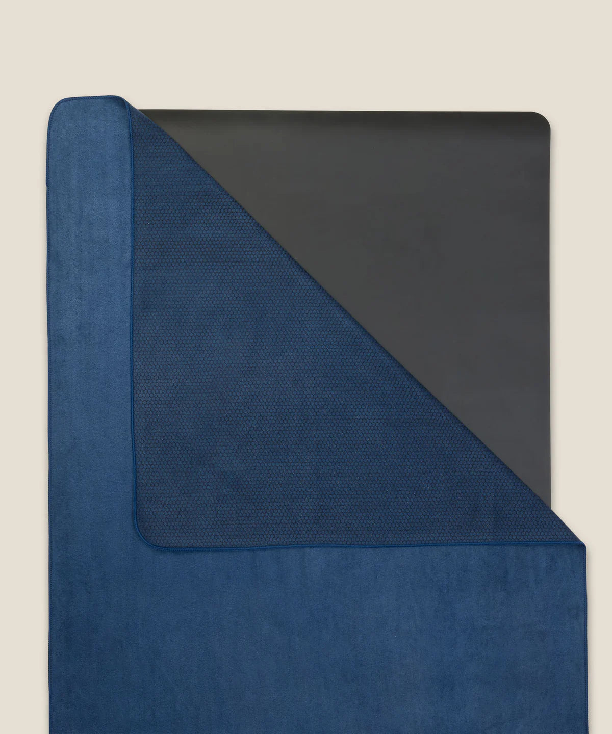Mat Pilates Grip Towel - Navy Blue