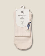 Crew Non Slip Grip Socks - Greyhound Oat