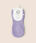 Low Rise Ankle Grip Socks - Lavender Spots