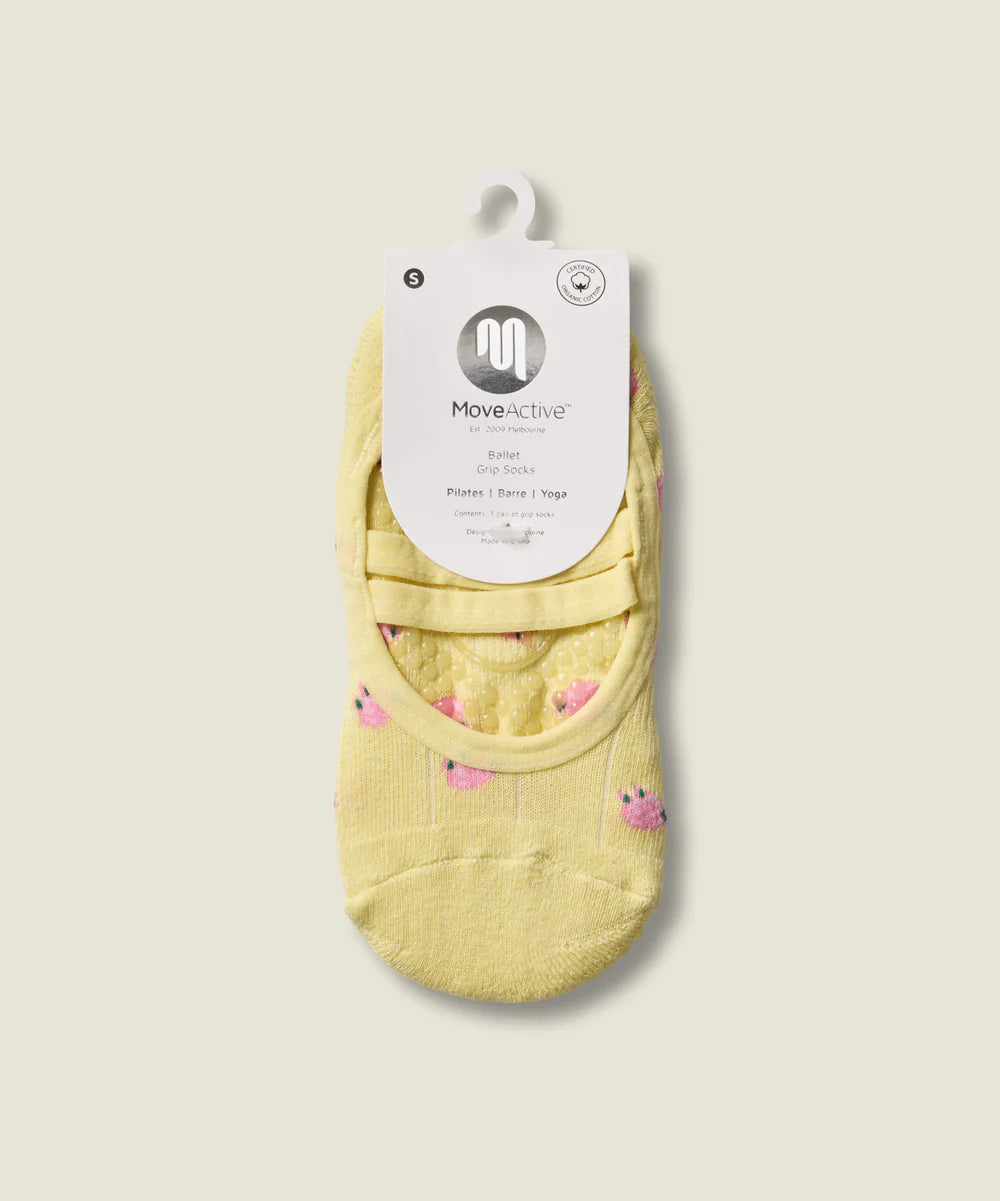 Ballet Non Slip Grip Socks - Wild Rose Maize