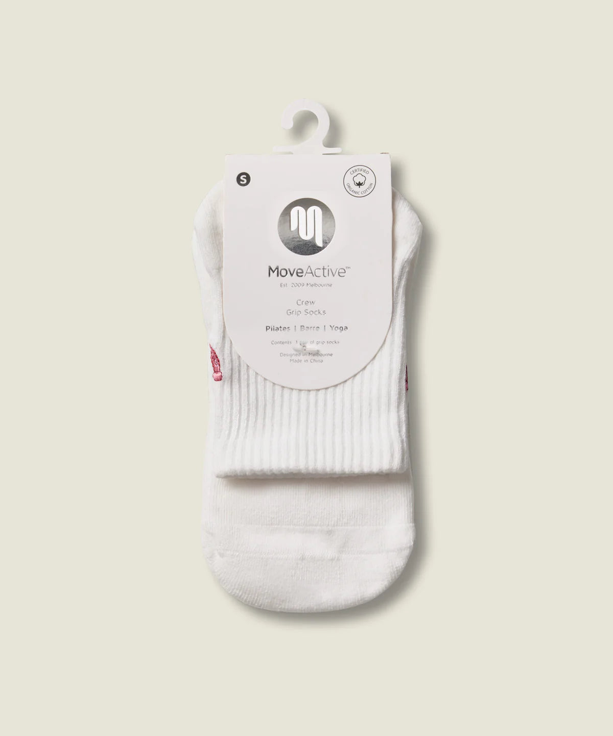 Crew Non Slip Grip Socks - Lucky Horseshoe Ivory