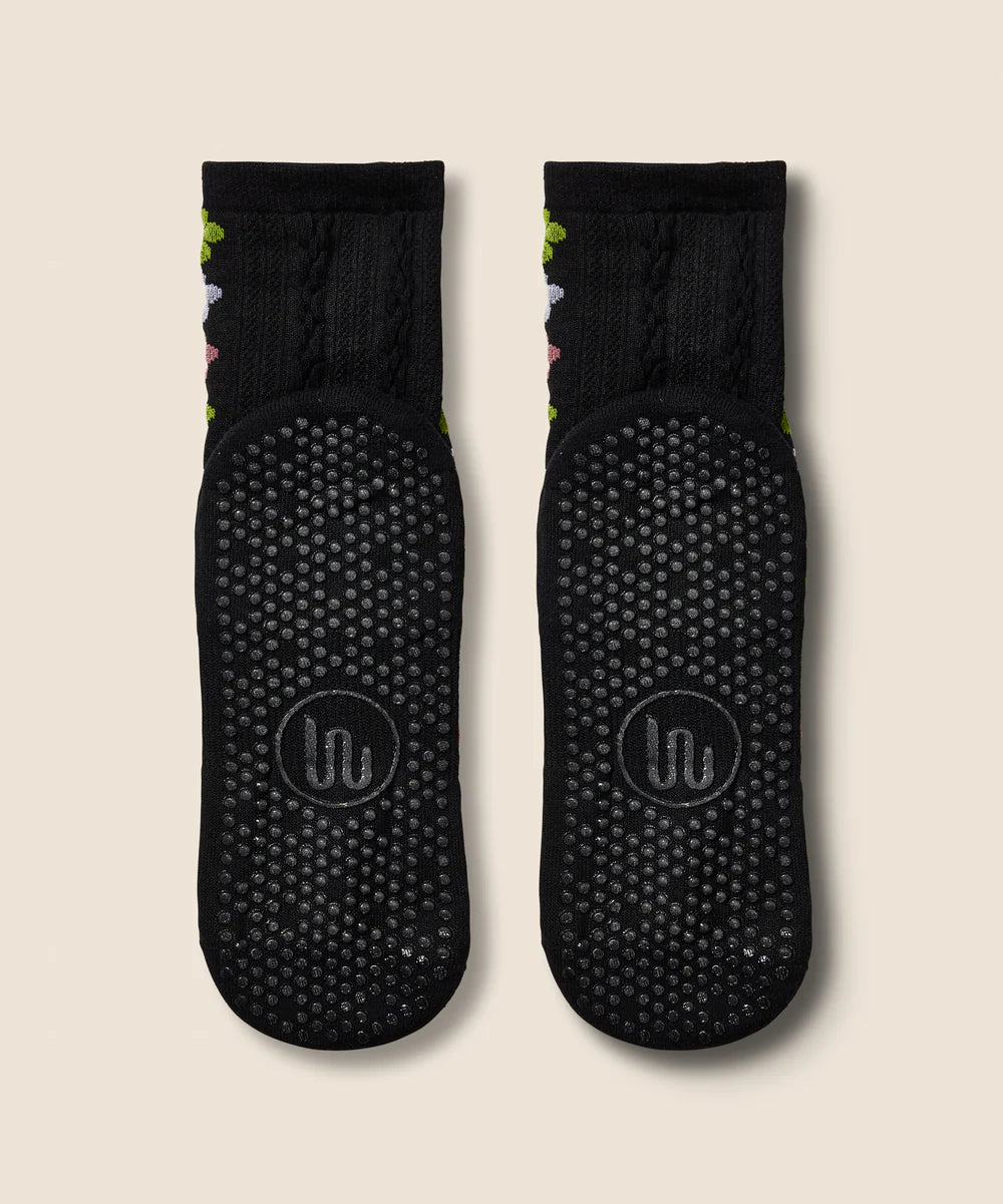 Crew Non Slip Grip Socks - Fiesta Midnight