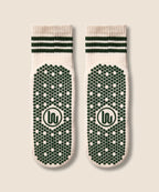 Crew Non Slip Grip Socks - Olive Stripes