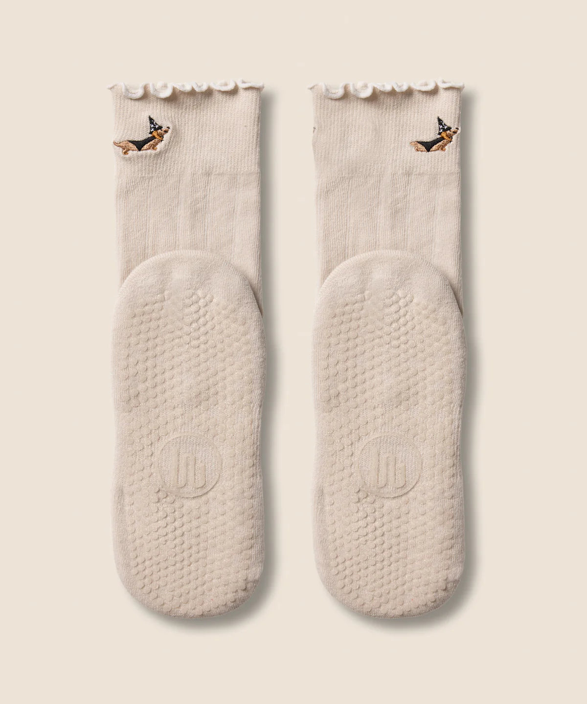 Crew Non Slip Grip Socks - Wicked Weenie Frill