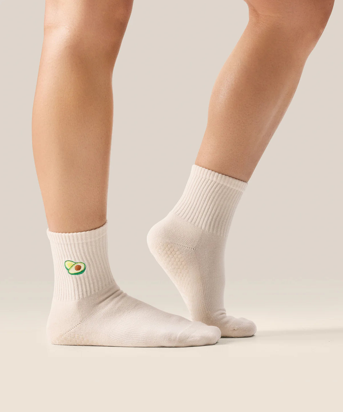Crew Non Slip Grip Socks - Avocado