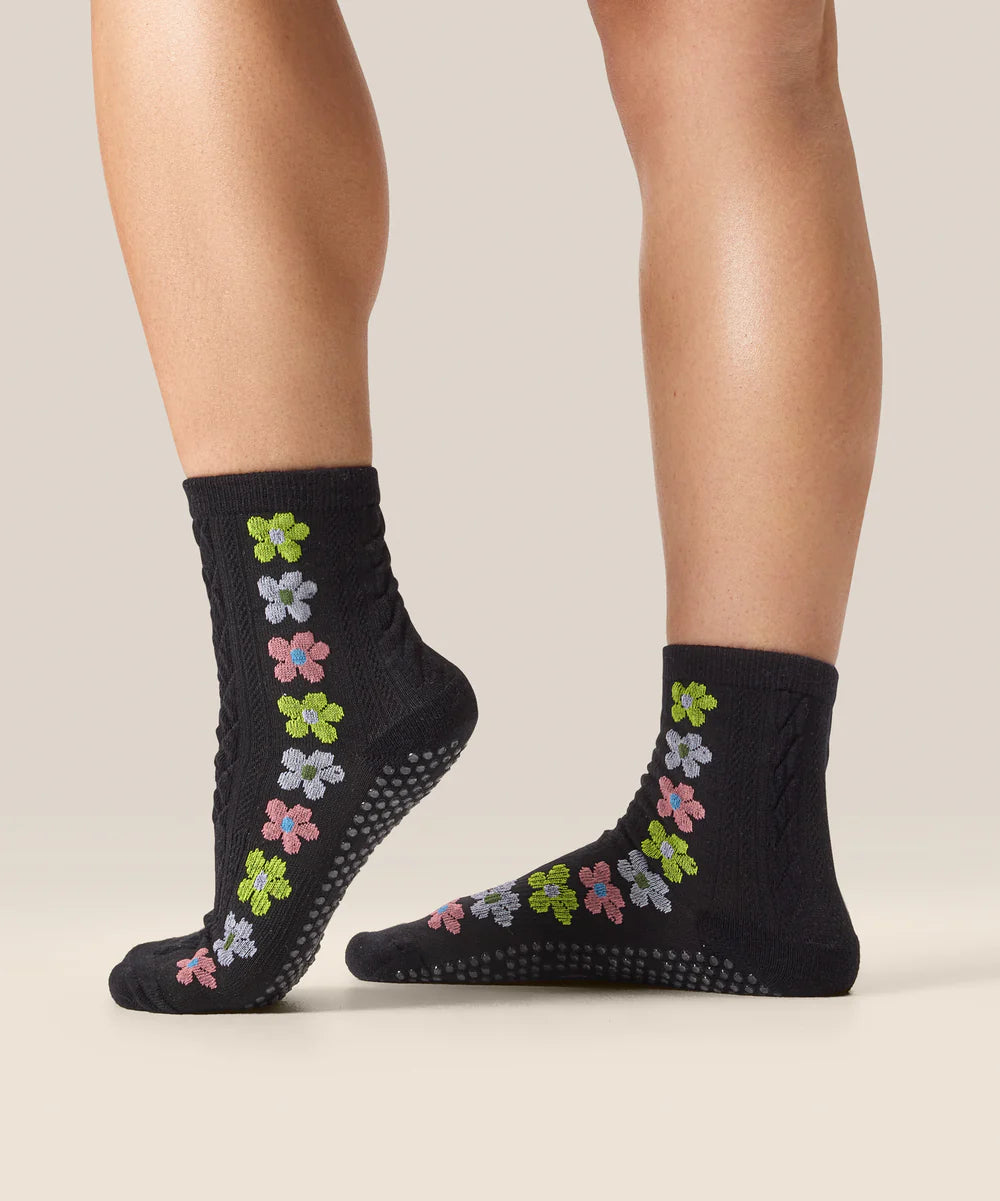 Crew Non Slip Grip Socks - Fiesta Midnight