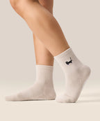 Crew Non Slip Grip Socks - Pilates Kitty