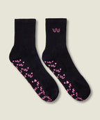 Crew Non Slip Grip Socks - Power in Pairs Black