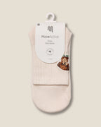 Crew Non Slip Grip Socks - Poodle Oat