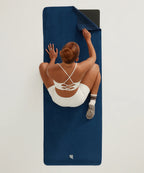 Mat Pilates Grip Towel - Navy Blue